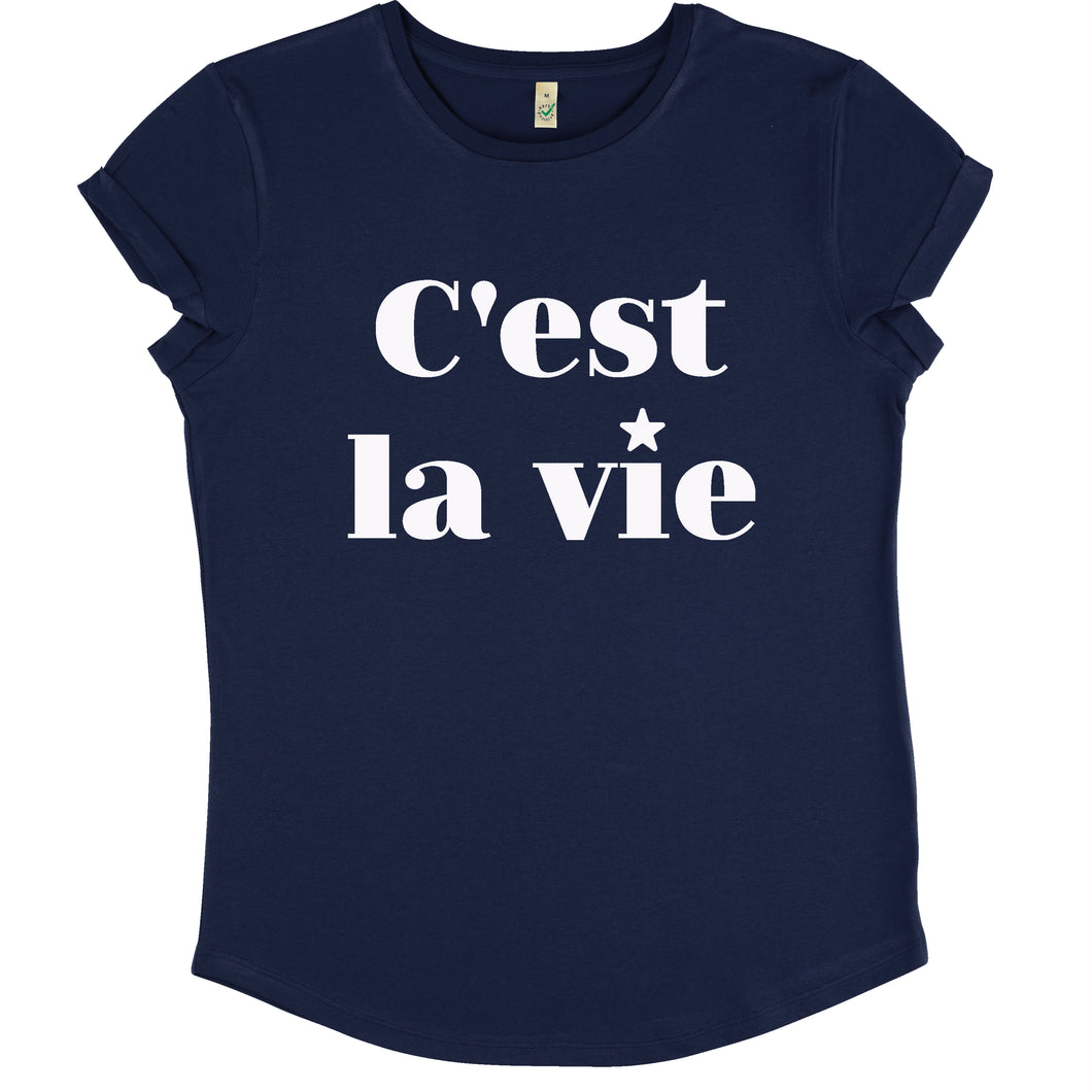 C'est La Vie Tee - French Navy